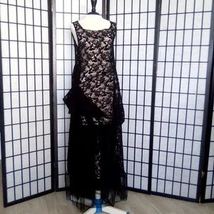 Funky black dress. Fits size S-M. Lagenlook style.